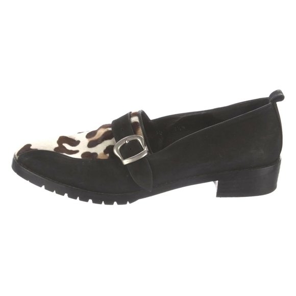 DONALD J PLINER Leather Animal Print Pumps Loafers Size 7.5 N - Picture 2 of 6